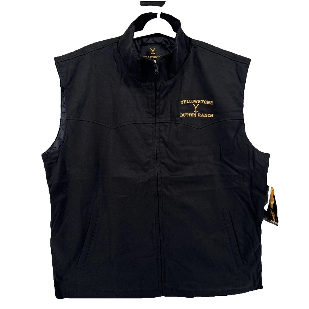Yellowstone Dutton Ranch Men's Vest Jacket Brown Size 3XL Western Cowboy NWT - Picture 1 of 8